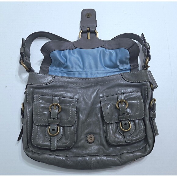 Vintage Coach Gray Leather Garcia Bag Hobo Legacy Pockets Shoulder F0893-12654 - Picture 8 of 12